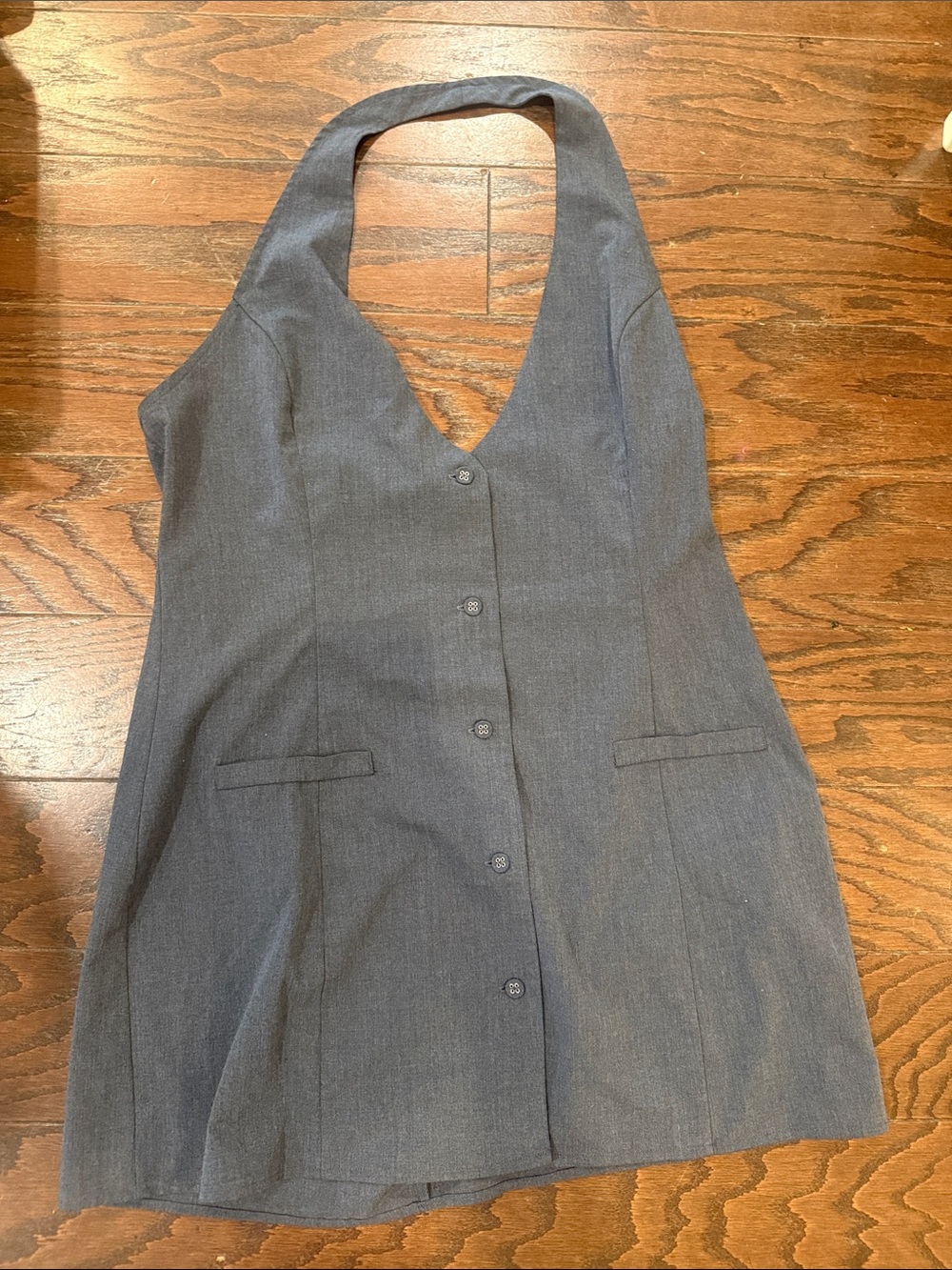 Princess Polly Fenny grey mini halter dress, size 12 - Picture 3 of 8